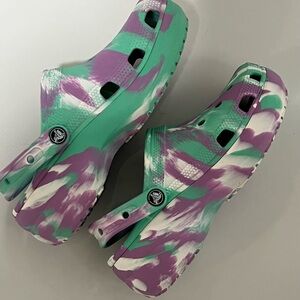 Women’s CROCS Purple and Green Water Shoes